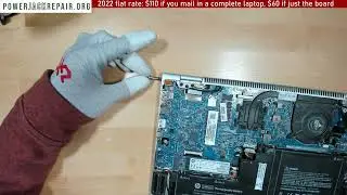 How to fix repair a broken HP Elitebook motherboard crack on board no power up near the dc jack