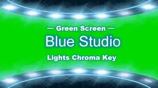Blue Studio Lights Green Screen Animation Loop