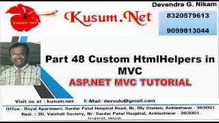 Part 48 Custom HtmlHelpers in MVC || ASP.NET MVC TUTORIAL