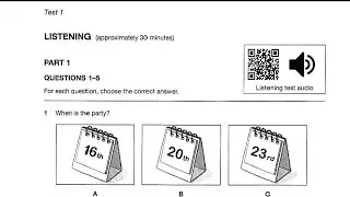 KET - KEY English Test - Listening Test 34- Level A2 - 2025 | Listening Practice with answers