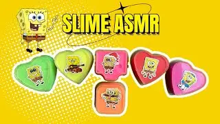 Spongebob Squarepants - Looking Clay Coloring With Big Heart! Satisfying Video Spongebob Slime