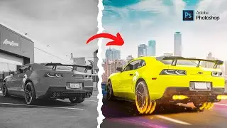 How to make a futuristic car web banner in photoshop