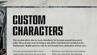 Chapter Approved Custom Characters