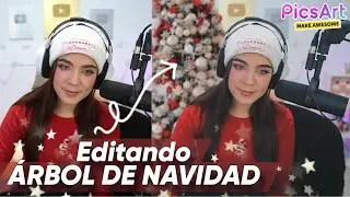 COMO EDITAR ÁRBOLES DE NAVIDAD EN FOTOS | Crea tus propios fondos navideños | Picsart 2023