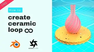 blender | create ceramic looping animation | modeling and animation (1/2) | free project file