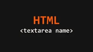 Textarea Name Attribute Name Example