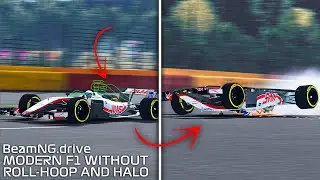 What If Modern F1 Car Doesn't have ROLL-HOOP and HALO [BeamNG.Drive]