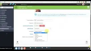 Back office language change in prestashop 1.6