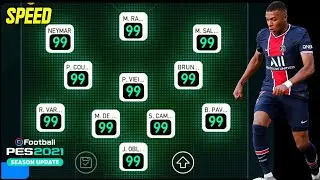 Fastest Players In Every Position | Pes 2021 Mobile