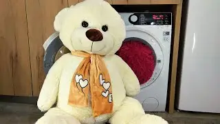 Experiment - Teddy Bear and a Pillow- in a Washing Machine