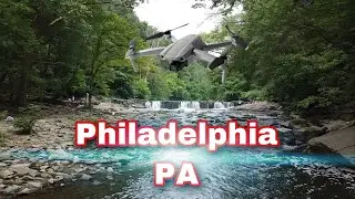 2.7K Footage (Wissahickon Valley Park) Philadelphia PA #drone #river #trails