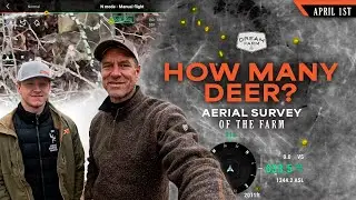 Apr. 1: Aerial Deer Survey of the Farm - How Many Deer are Here? | Dream Farm w/ Bill Winke
