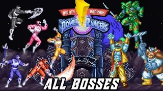 Mighty Morphin Power Rangers (SNES) - All Bosses [No Damage]