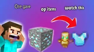 Minecraft, but ore gave opp items 😱 | ore drop op item |#minecraft