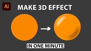 How to create 3D effect in adobe illustrator | Shorts