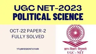 UGC NET JRF || POLITICAL SCIENCE PAPER-2 || HINDI