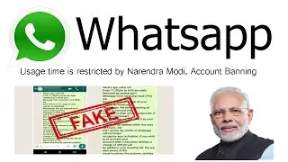 WhatsApp usage to be time restriction by Narendra Modi government Is Real or Fake in Telugu