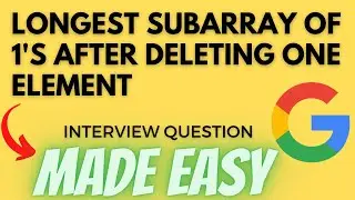 Longest Subarray of 1's After Deleting One Element- Leetcode 1493 - Python