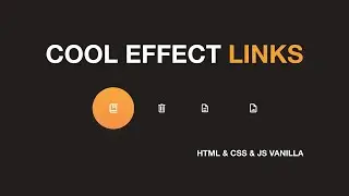 Cool Effect Links Using HTML & CSS & JS VANILLA