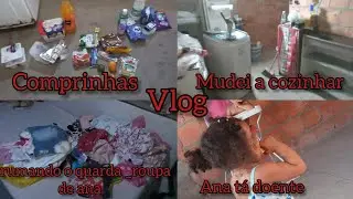 COMPRINHAS BASICAS MAIS ANA ESTA DOENTE ORGANIZANDO A COZINHAR