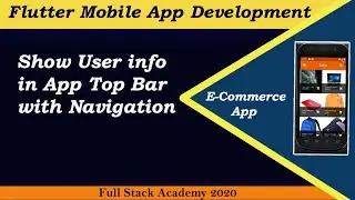 Display User Detail in App Bar in Flutter | Logged in User info in App Top Navigation Bar in Flutter
