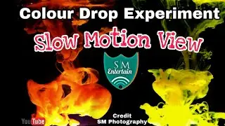 Drops Ink in Water slow motion | Ink Drop Experiment | Slow motion record on mobile | SM Entertain