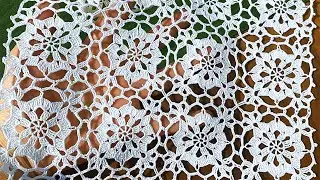 Square Crochet Motif Pattern 🧶 Motif Crochet For Beginnes ❗Crochet Blanket, Crochet Tablecloth ❕✨