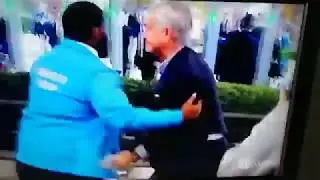 Man.U coach Jose Mourinho suffers an embarrassing fall he on his face outside Wembley Stadium
