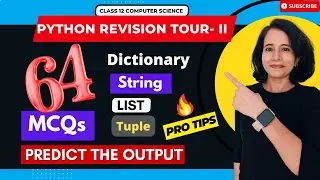 OUTPUT-BASED QUESTIONS - String | List | Tuple | Dictionary | Class 12 CS | HINDI