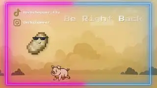 Cute Pixel BRB Animation – Custom Twitch Overlay with Animated Pig & Color Chase