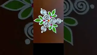 3*2 mini doorstep rangoli design 🌺 simple daily kolam 🌺#shorts #rangoli #art #muggulu #viral kolam