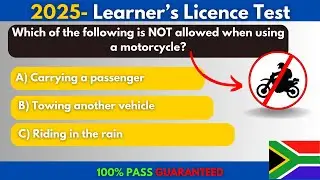 2025 LEARNER'S LICENCE TEST | TEST QUESTIONS