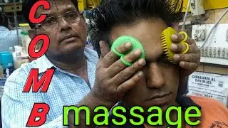 Intense Asmr comb head massage by old school barber