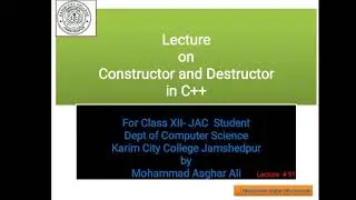 Parameterize Constructor