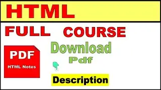HTML Tutorial for Beginners | Complete HTML With  PDF  Notes |