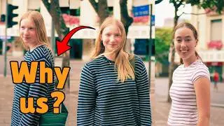 Taking photos of strangers, cute British girls —Street Photography