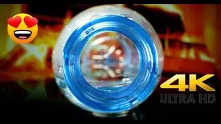 WATER AND FIRE PLASTIC WASTE BOTTLE - 4k Video