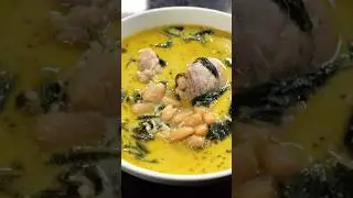 СЛИВОЧНЫЙ СУП С КУРИЦЕЙ, ШПИНАТОМ И ФАСОЛЬЮ. 