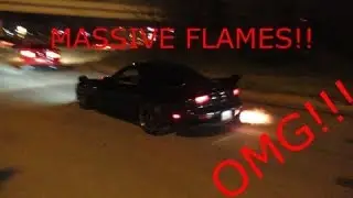 RX7 SHOOTING MASSIVE FLAMES!! at bombshells meet #3