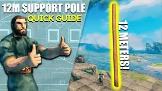 Build a TALL support pole!  |  Valheim Quick Guide