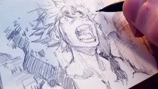 Sketchbook Drawing Meliodas Assault Mode - Daily Anime Sketch
