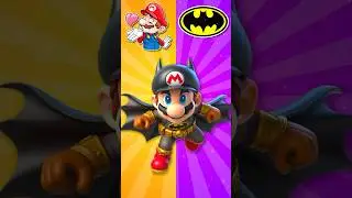 Batman Mario rushes to the rescue#supermario #mario #luigi #nintendo #batman #cartoon #funny #donkey