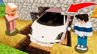 ENCONTRÉ UN AUTO ROBADO DEBAJO DE ESTA CASA! 😱😱 - Videos de minecraft