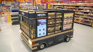 Автобус Nestle в магазине «Магнит»