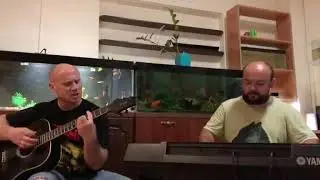БАТАРЕЙКА (холодный ветер с дождем) кавер гитара+пианино+бас+ бэк-вокал) ЖУКИ