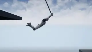 CHARACTER SWINGING ON A ROPE, UNREAL ENGINE