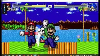 MUGEN #1 mario and luigi vs sonic and tails