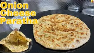 Onion Cheese Paratha Recipe || Cheese Stuffed Paratha || Vegetarian Recipe || Desi Taste