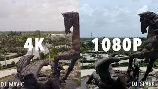 DJI Spark 1080p VS DJI Mavic 4K FOOTAGE!