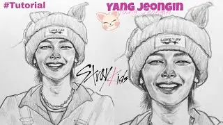 [SKZ] Jeongin Drawing Tutorial /drawing face easy /yang Jeongin- I.N